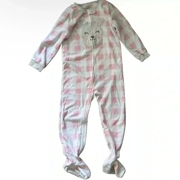 Lot Of 4 Carter’s Fleece Footie Warm Winter Pajamas Size 5T - Picture 3 of 9